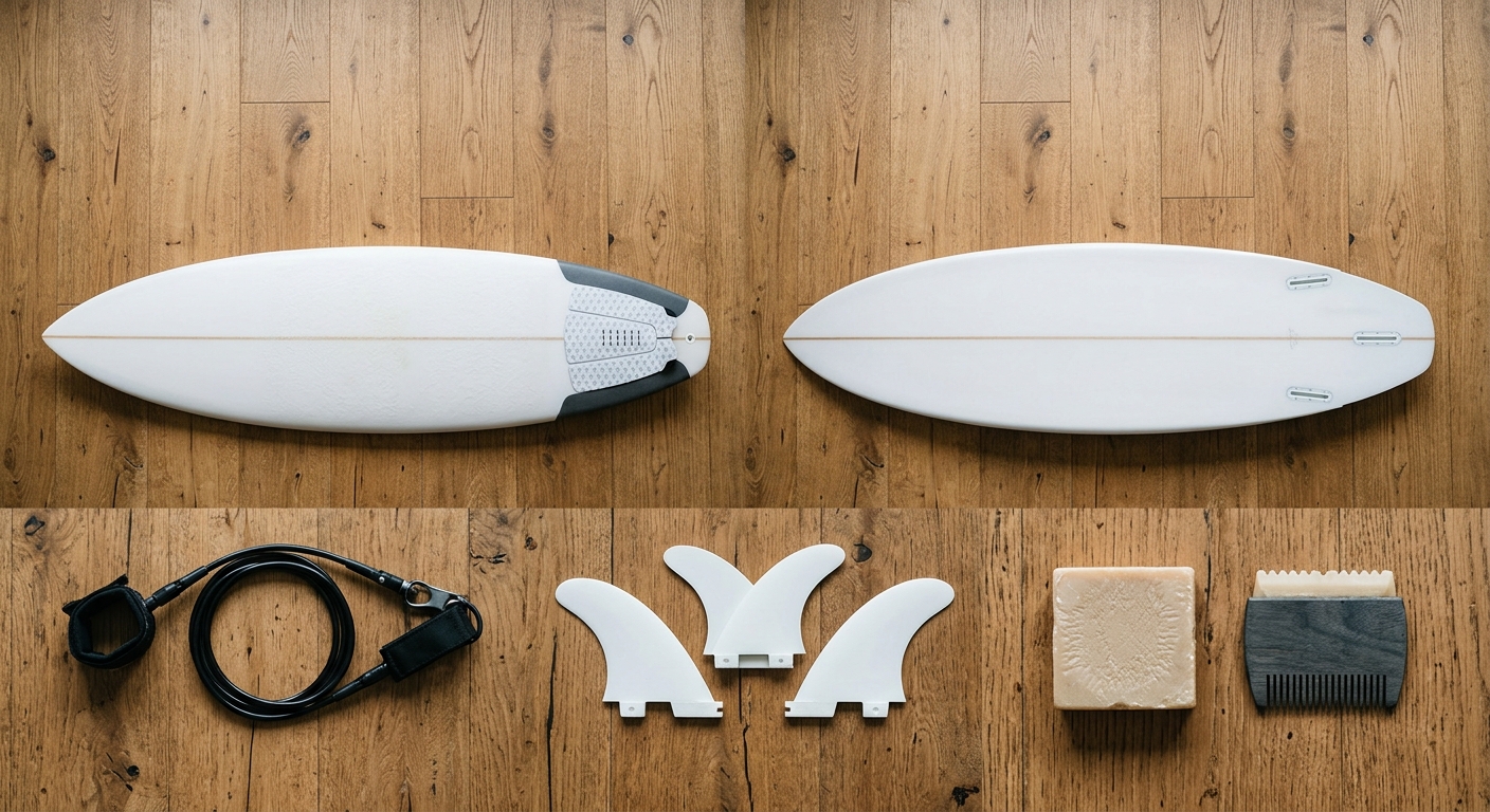 Composants surf planche dérives leash wax